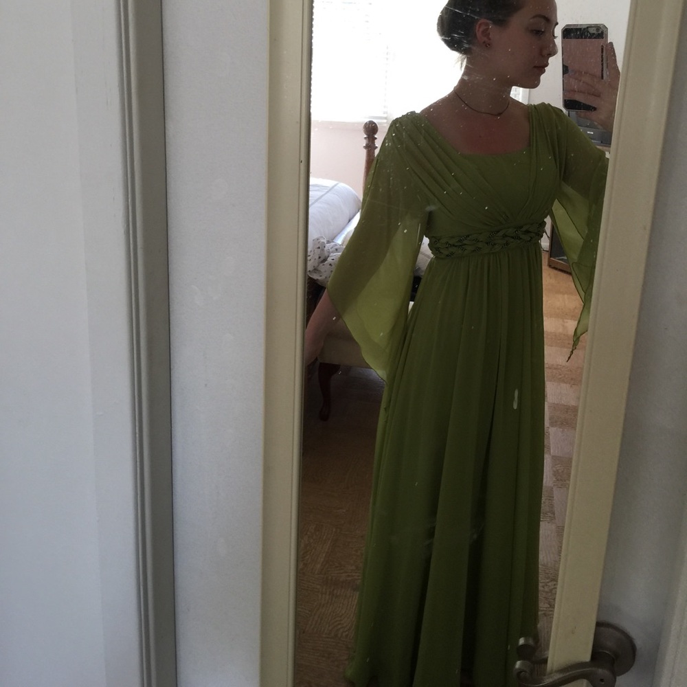 Emerald green dress