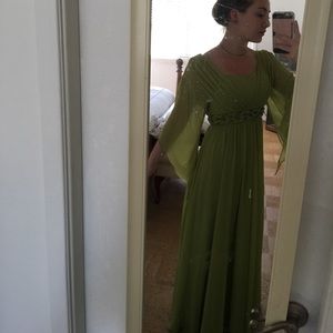 Emerald green dress