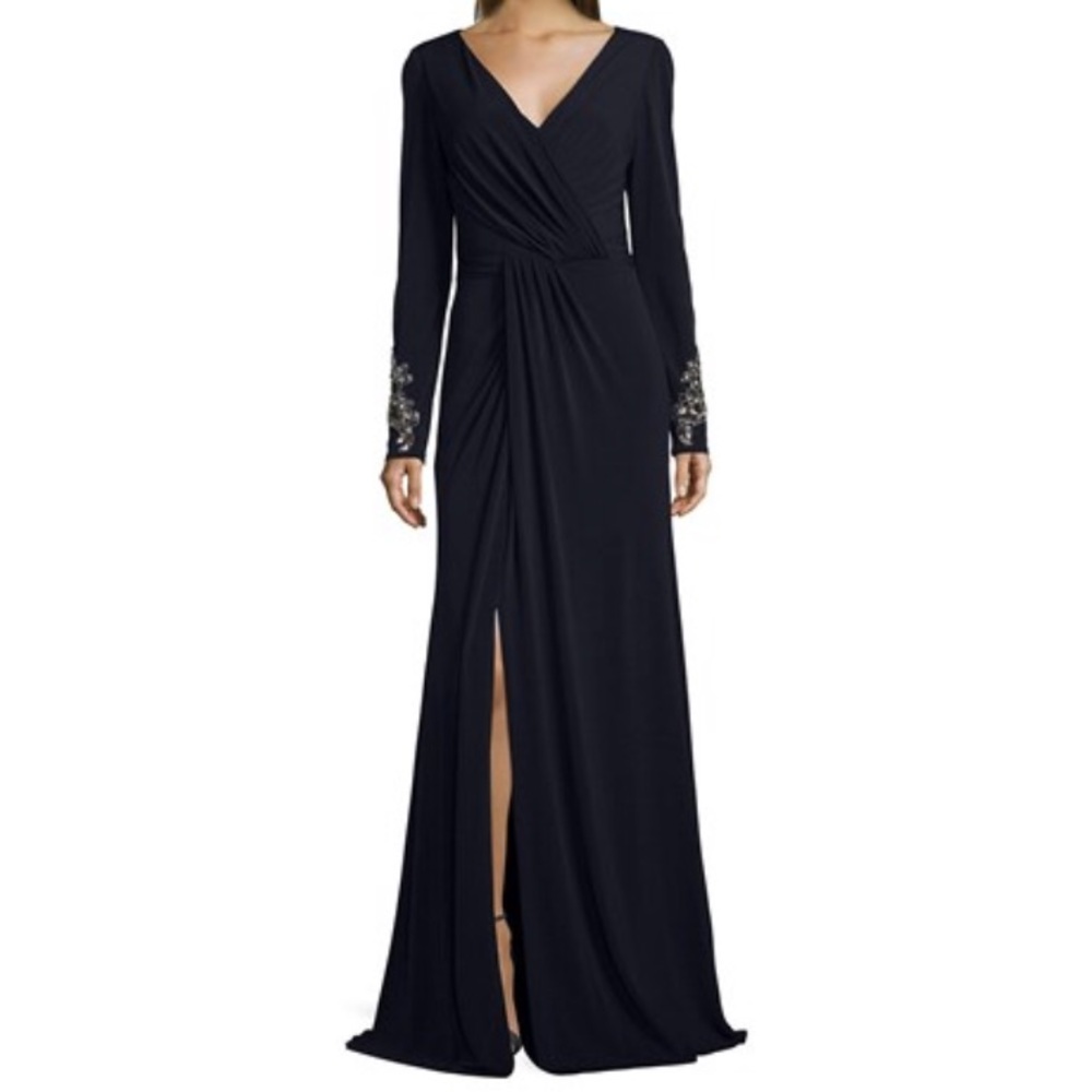 David Meister floor length Navy Blue gown