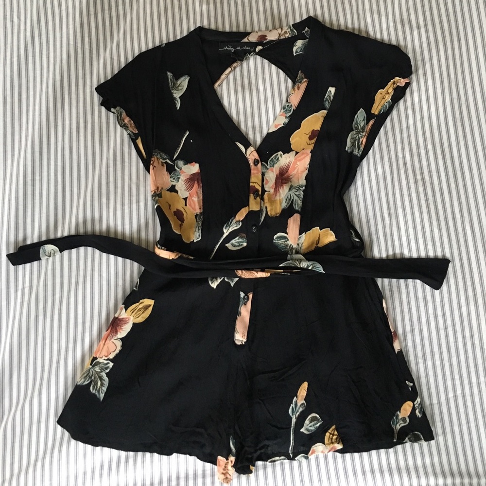 Floral One piece romper // Urban Outfitters