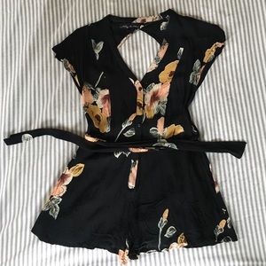 Floral One piece romper // Urban Outfitters