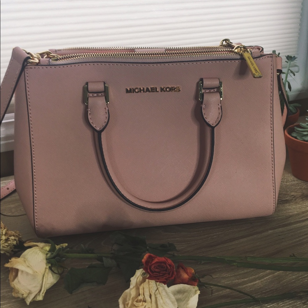 MICHAEL KORS SUTTEN SMALL SATCHEL BLUSH