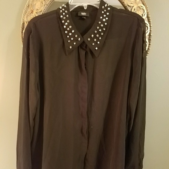 Mossimo sheer studded blouse - Picture 3 of 3