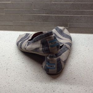 Striped Canvas TOMS (Like New)