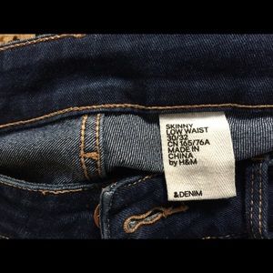 H and M jeans.