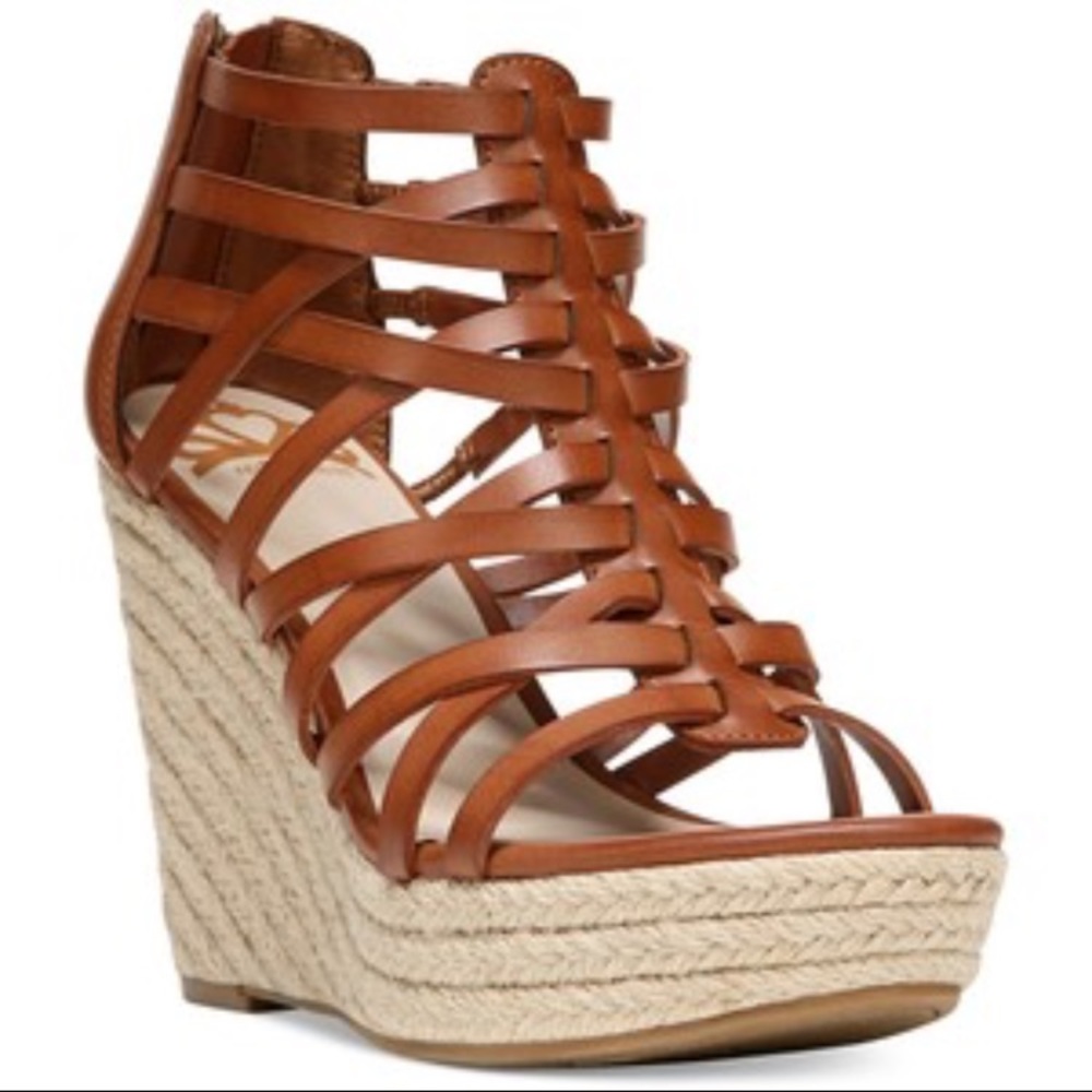 Fergalicious Brown Vienna Espadrille Wedge Sandals