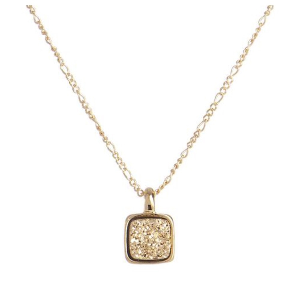 Square Druzy Necklace