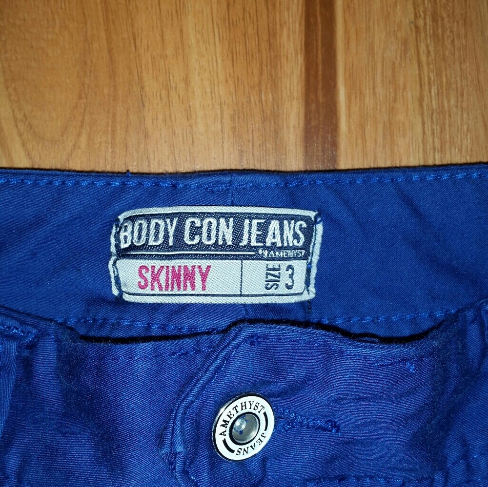 Womens skinny jeans  cropped blue 2% spandex - Picture 4 of 4