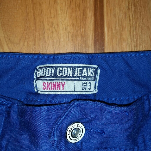 Womens skinny jeans  cropped blue 2% spandex - Picture 4 of 4