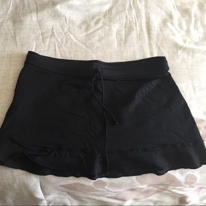 Black swim cover skirt