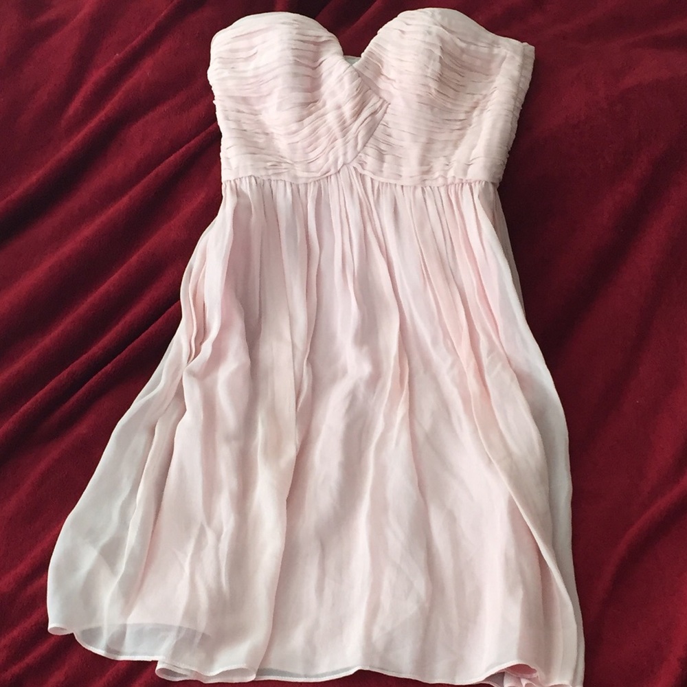 Light Pink Strapless Flowy Dress