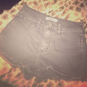 Gray Hollister High Rise Shorts