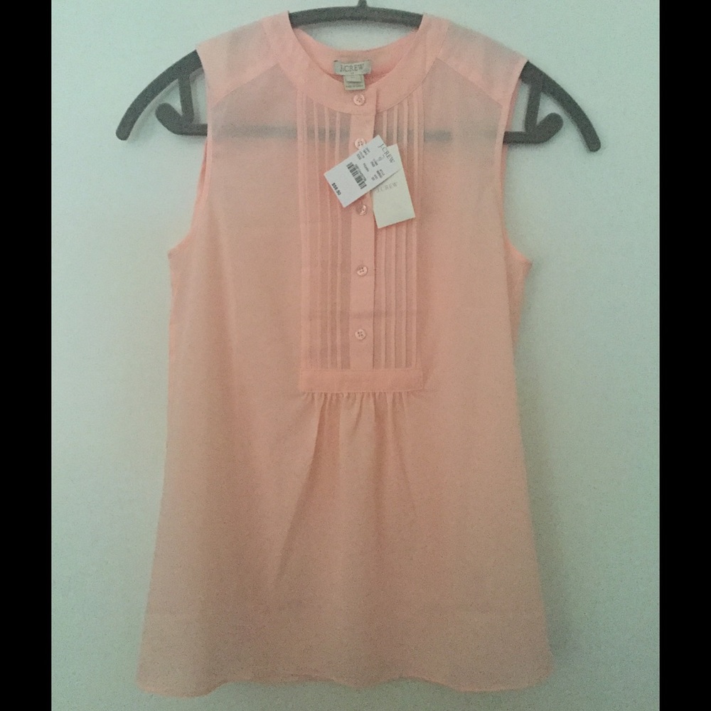 J. Crew Blush Sleeveless Blouse