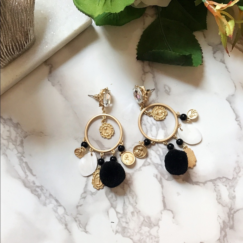 Beautiful DG baroque Style gold angel earrings $58