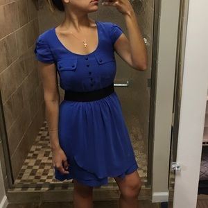 Kensie blue blouse dress.