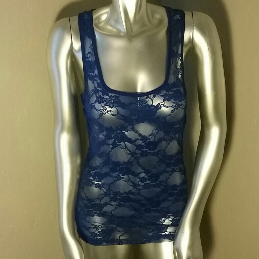 Sheer floral tank