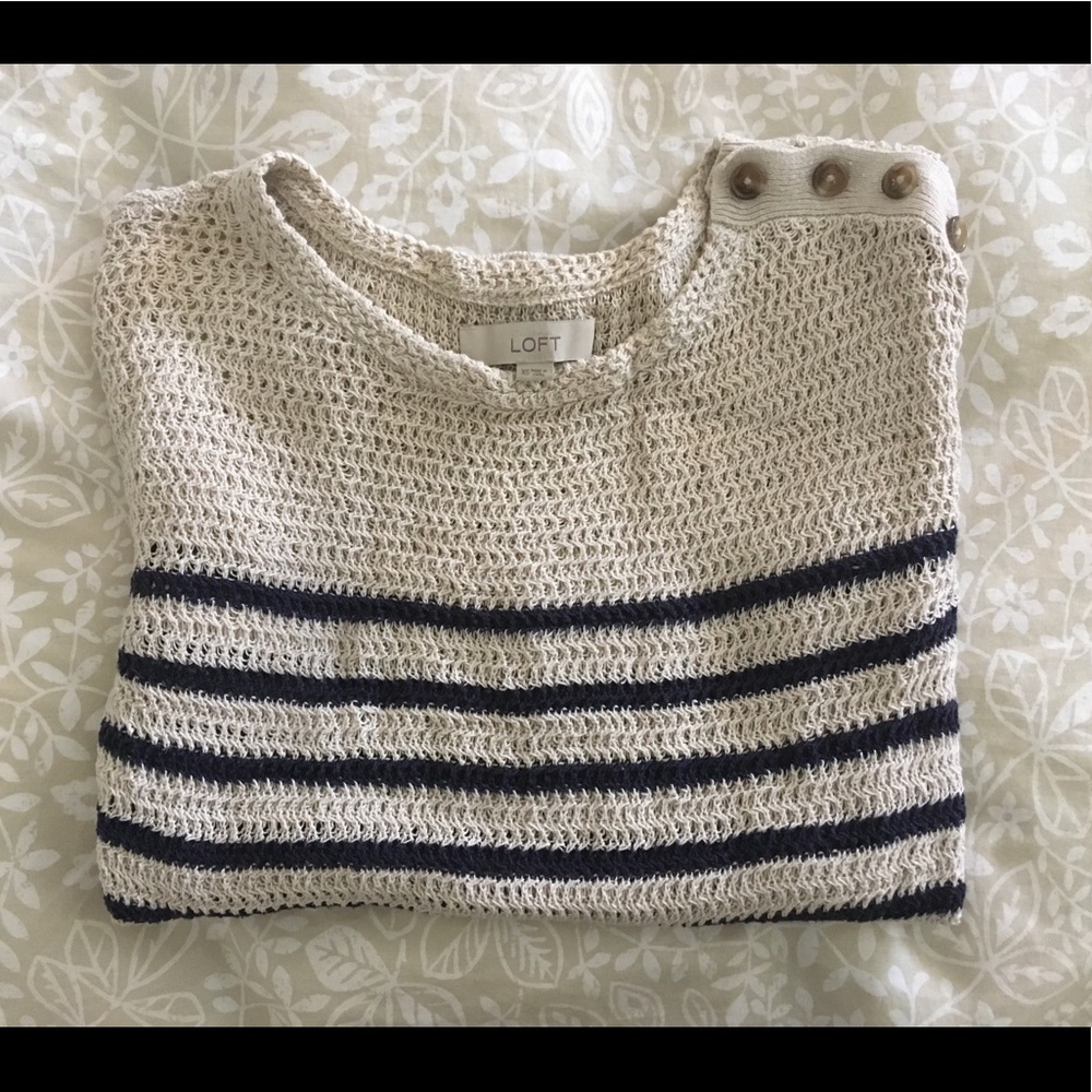 Loft striped knit sweater