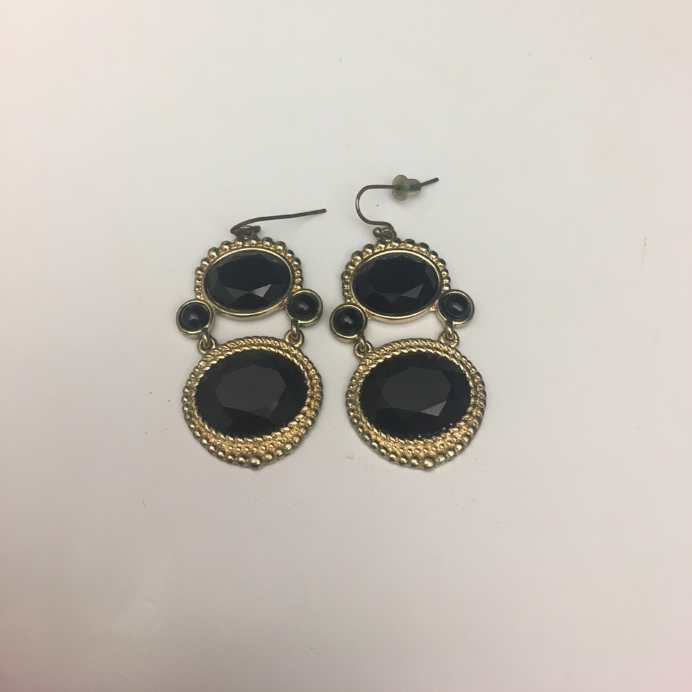 Stunning black and gold earrings