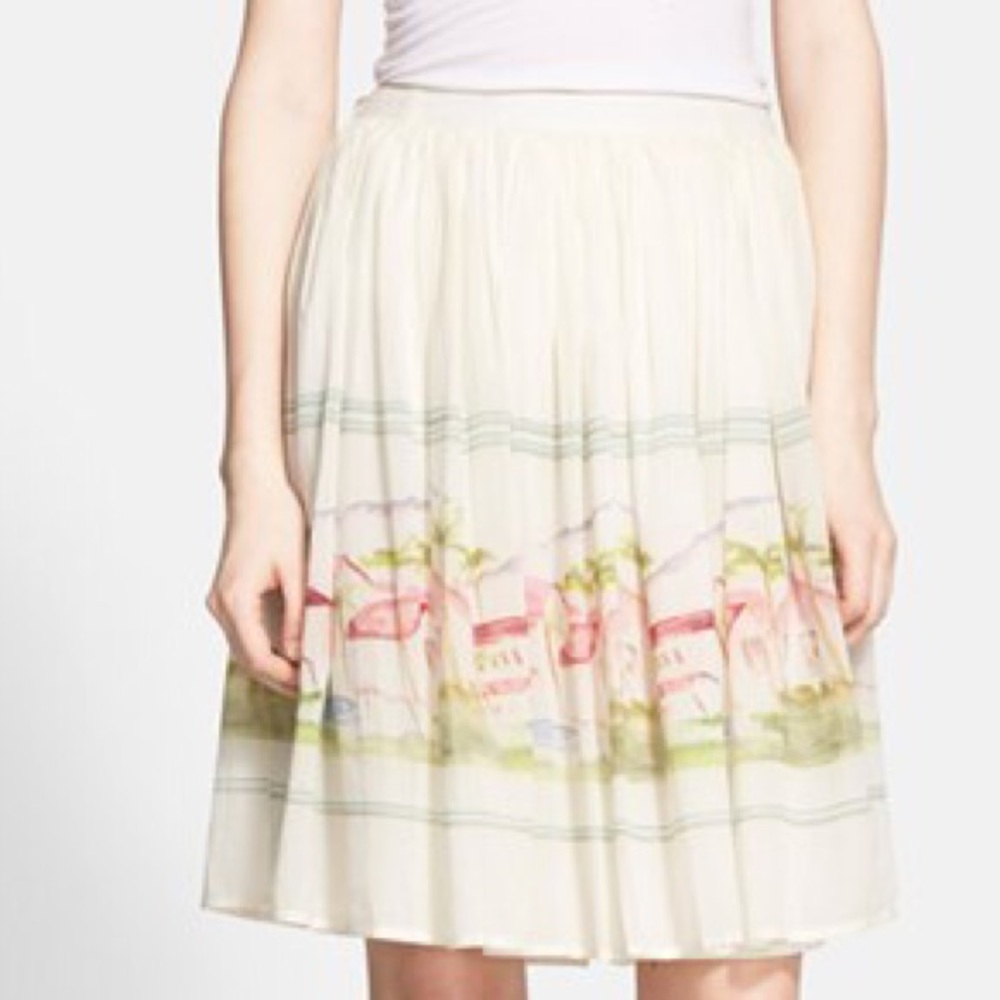 NWT Joie Sacha Hideaway Scenic Border Skirt