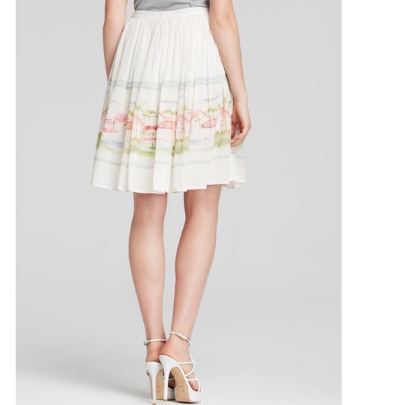 NWT Joie Sacha Hideaway Scenic Border Skirt - Picture 2 of 4