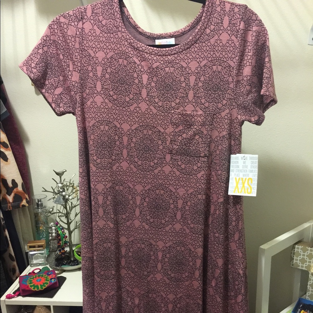 LulaRoe Dusty Rose Medallion XXS Carly BNWT 🦄‼️
