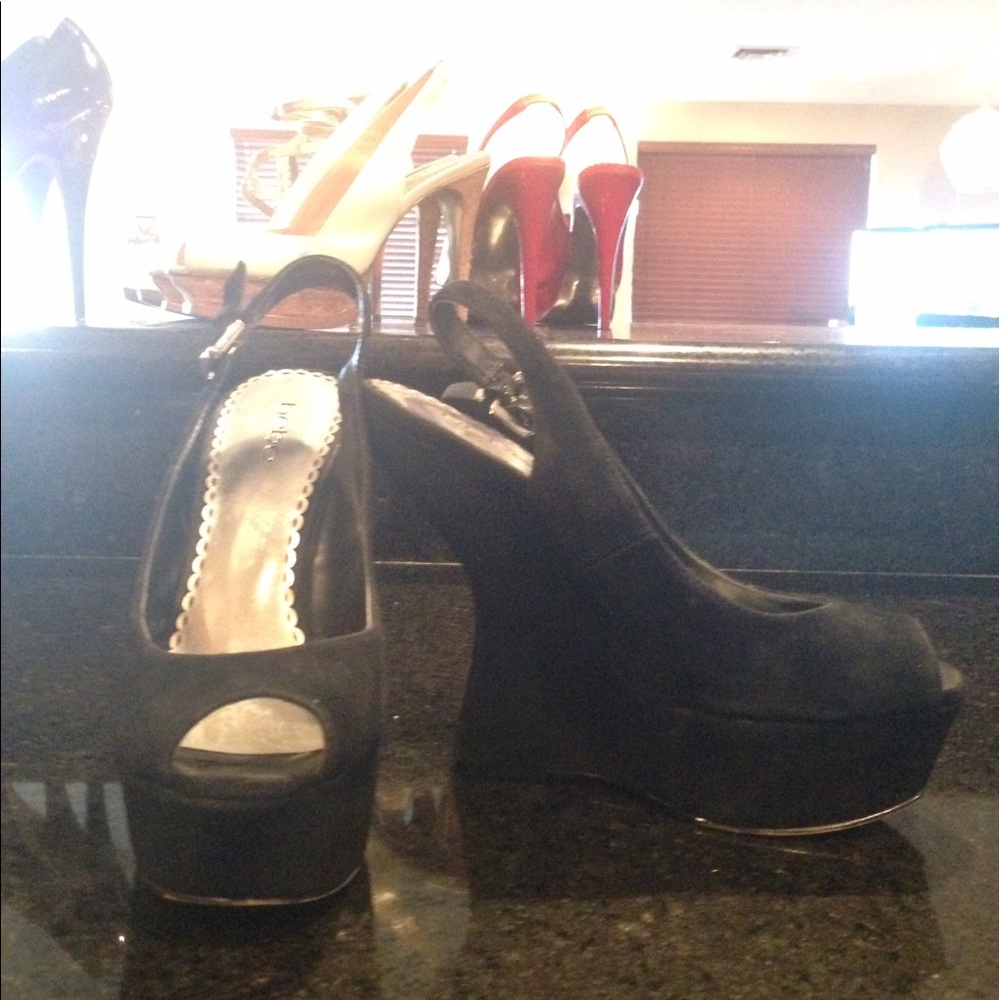 Gia sling back wedge