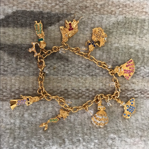 Swarovski Crystal Disney Princess Charm Bracelet Swarovski Crystal Disney Princess Charm Bracelet