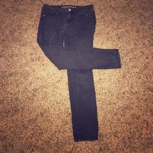 Black American Eagle Skinny Super Stretch Jeans