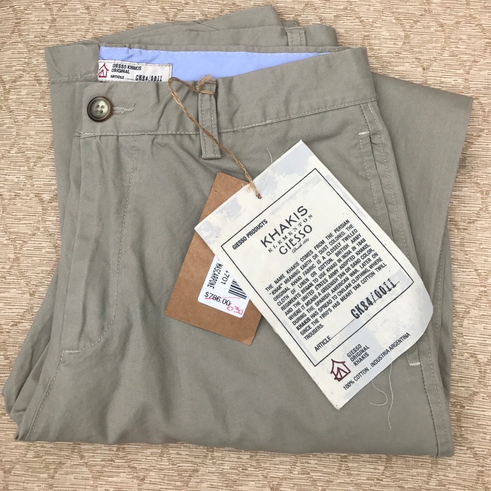 Giesso Elementos Mascarpone khakis 31 " waist