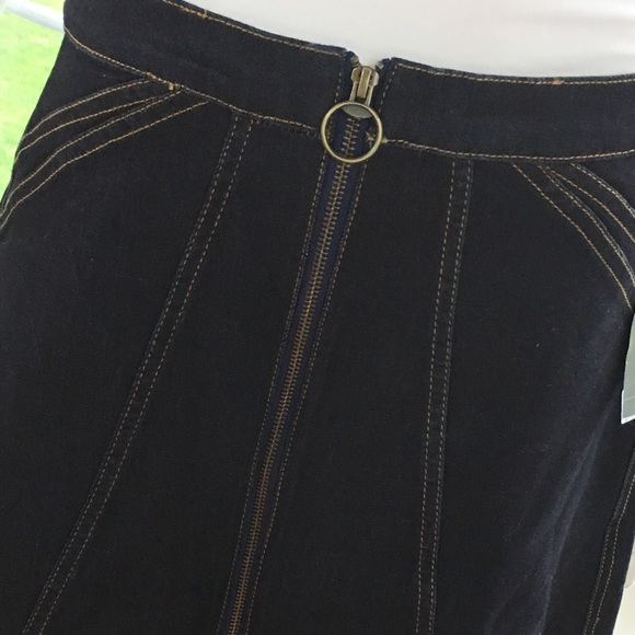 NEW BUFFALO DAVID BITTON dark denim jean skirt 29 - Picture 4 of 4