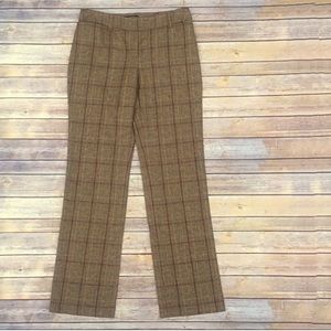 Philippe Adec NWT brown plaid pants