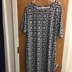 Black and white Lularoe Julia dress