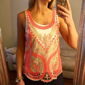 Pink and gold tank top