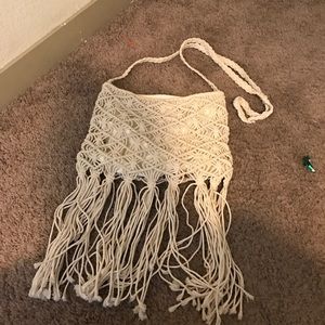 Crochet cross body bag