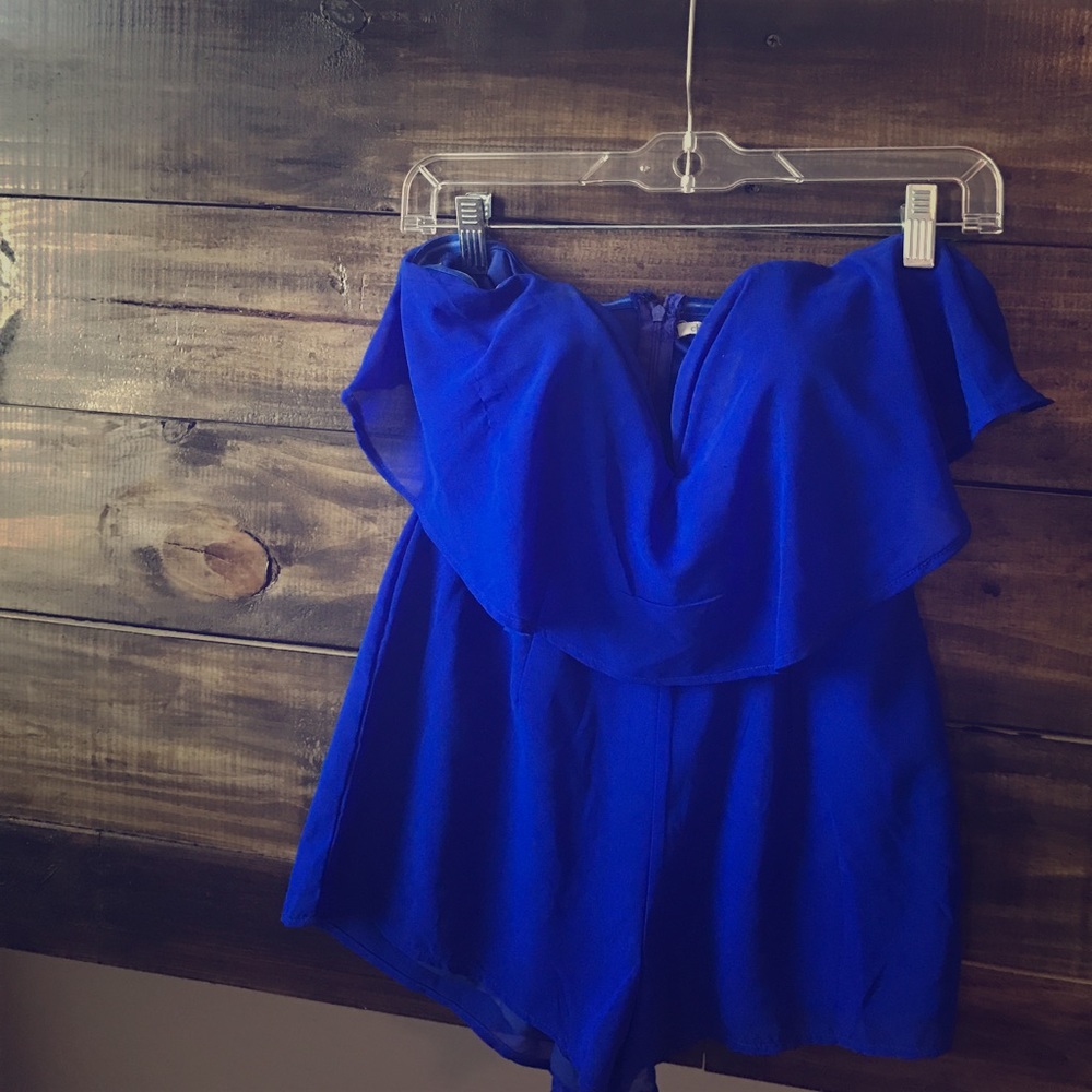 Royal blue sweet heart romper