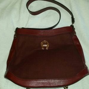 Vintage Etienne Aigner Burgendy Bag