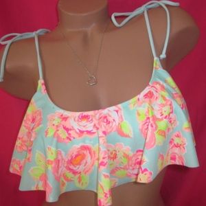 Victoria's Secret PINK flounce floral bikini top Victoria's Secret PINK flounce floral bikini top