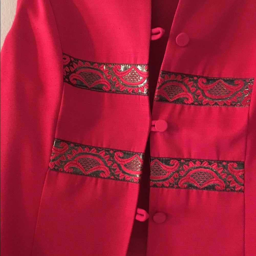 Red with Gold Stitching Antthony Mark Hankins Vest