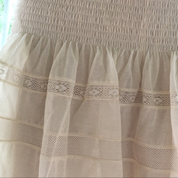 NEW POLO RALPH LAUREN cream lacy mini skirt 8 29 M - Picture 6 of 6