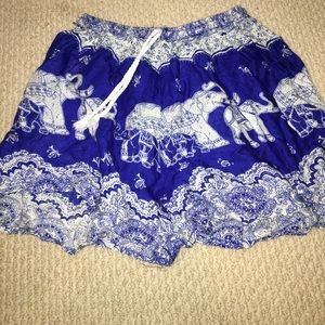 Elephant printed shorts