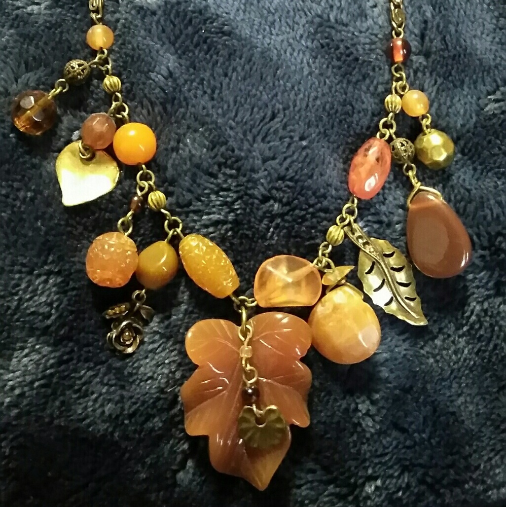 Robert Rose Autumn leaves vintage necklace