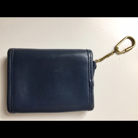 Coach - COACH Authentic Blue Leather Coin Purse Keychain from Anne&#39;s closet on Poshmark