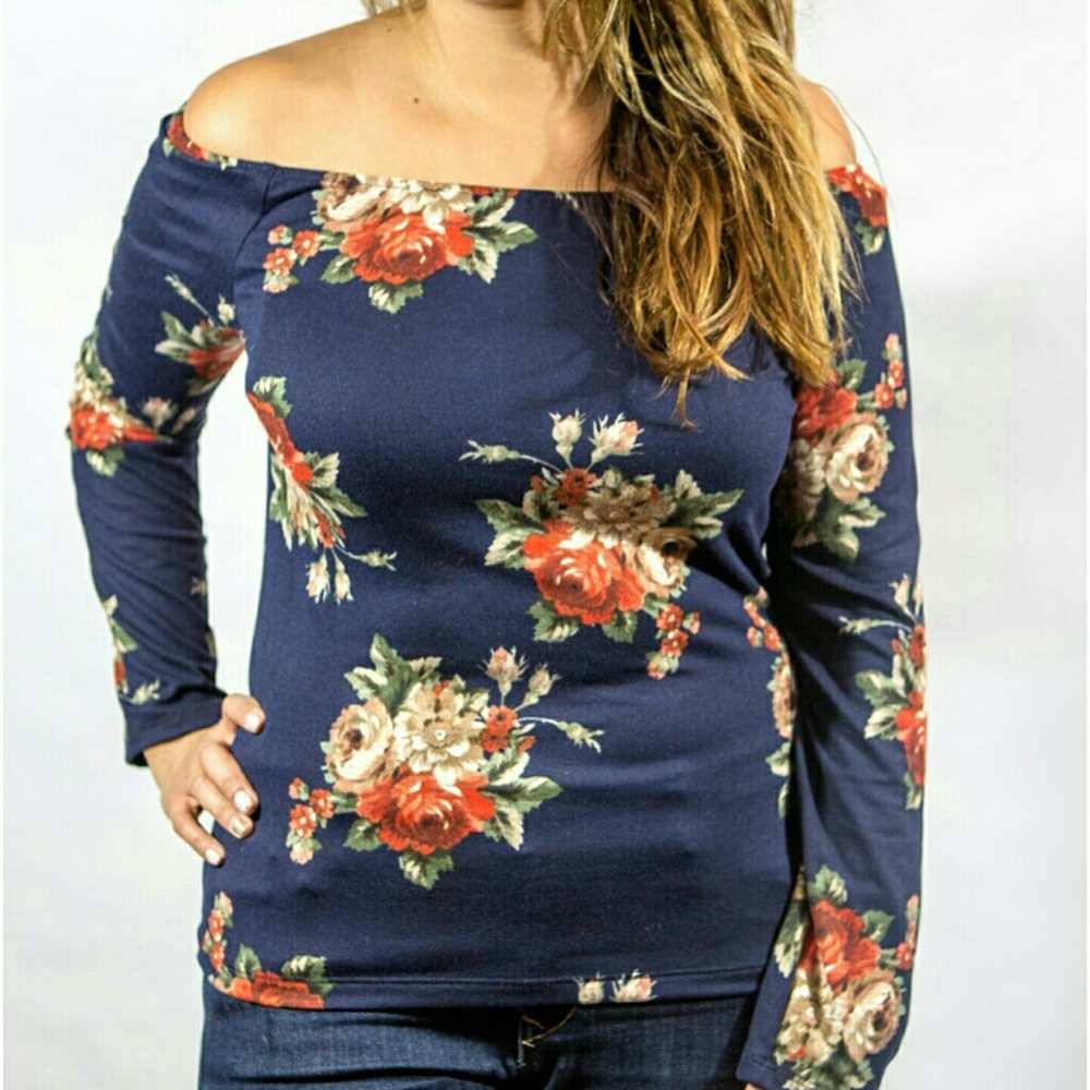 Off shoulder floral top