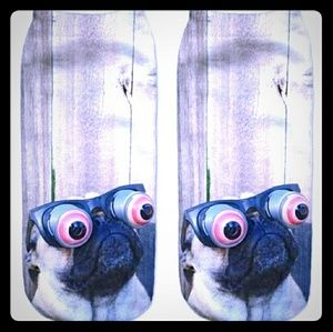 Silly pug with glasses socks. Bundle only please.