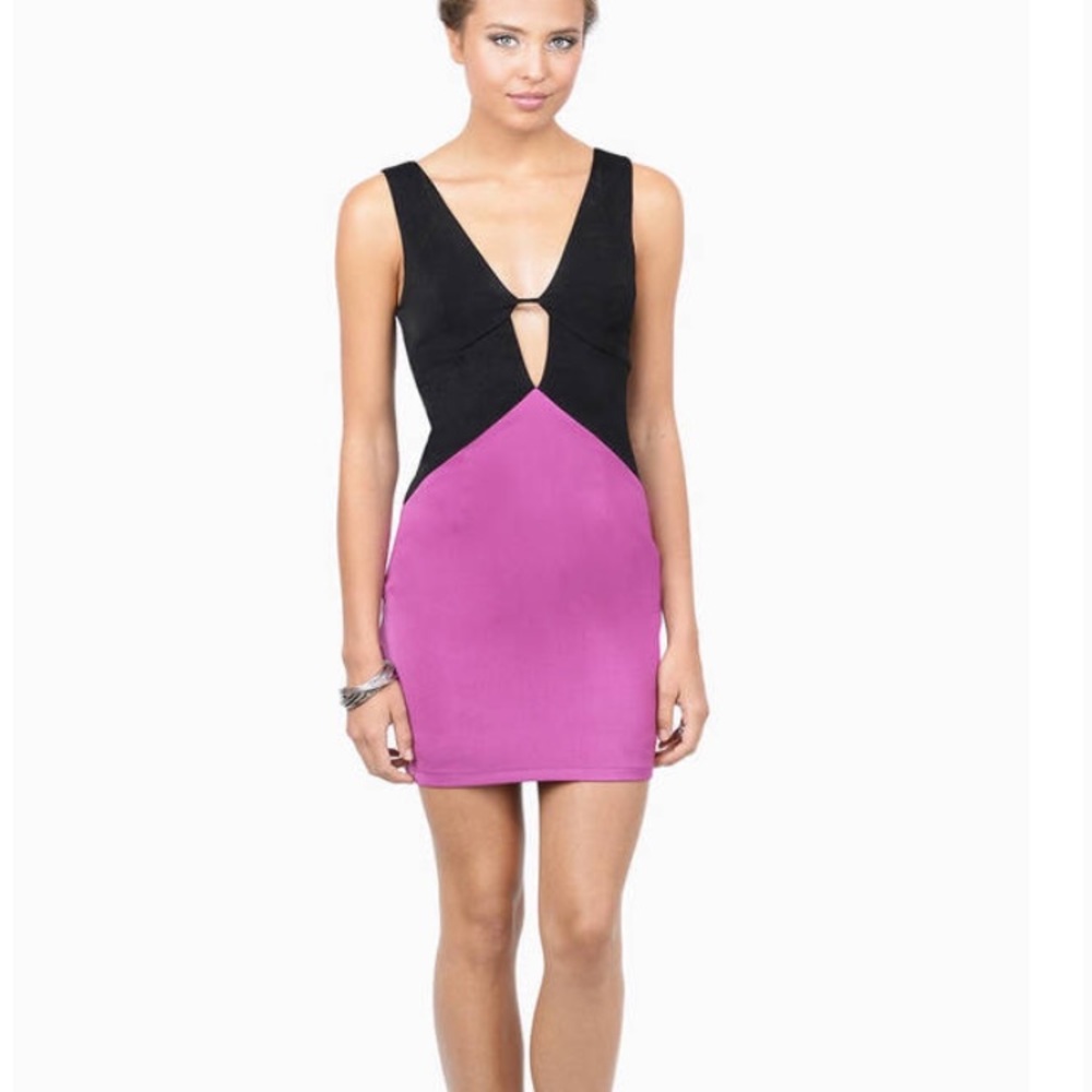 Tobi Black/pink Cocktail Dress