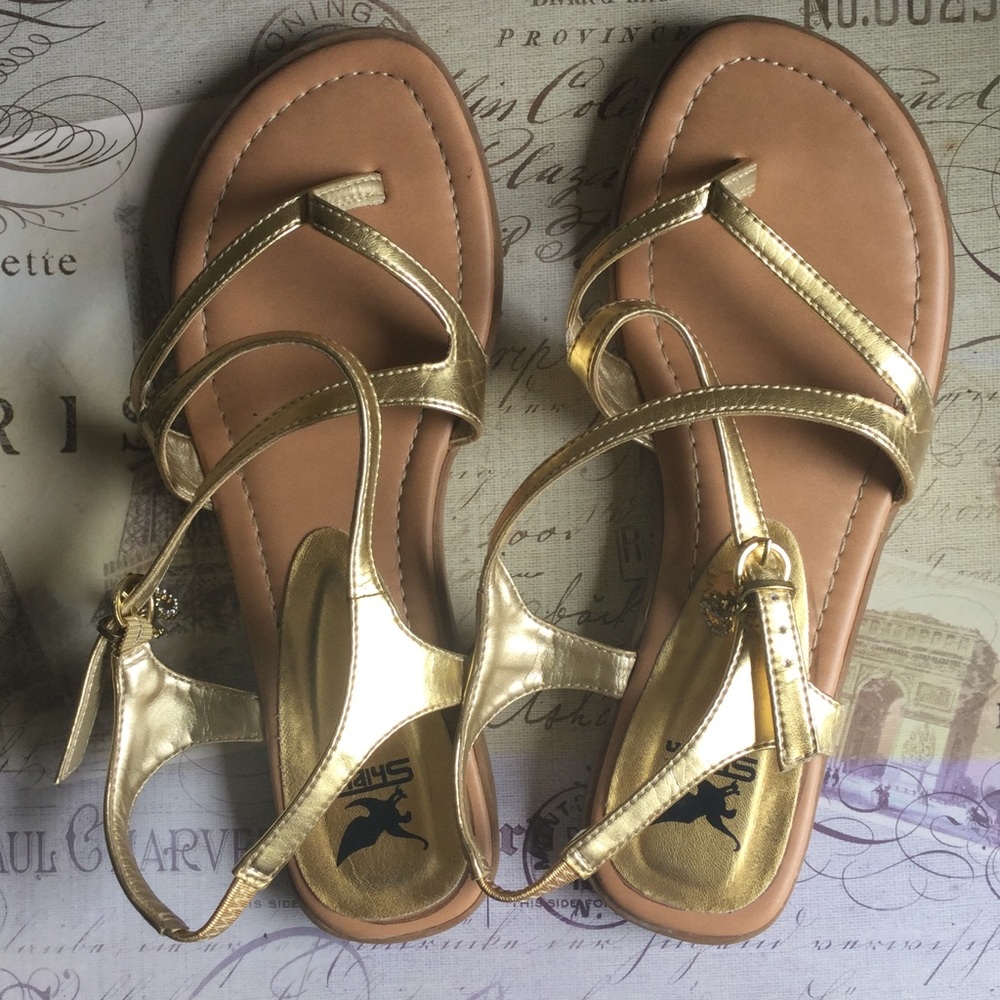 Shiekh Gold Strappy Sandals
