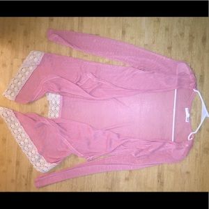 Pink lace cardigan