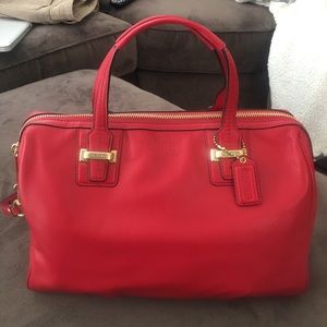 Vintage red Coach purse