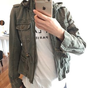 American Rag Olive Cargo Jacket 100% Cotton