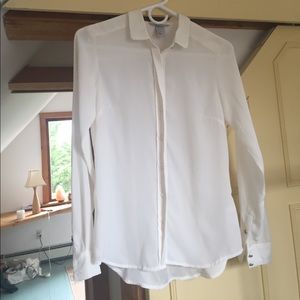 Silky white button down top from H&M NEVER WORN